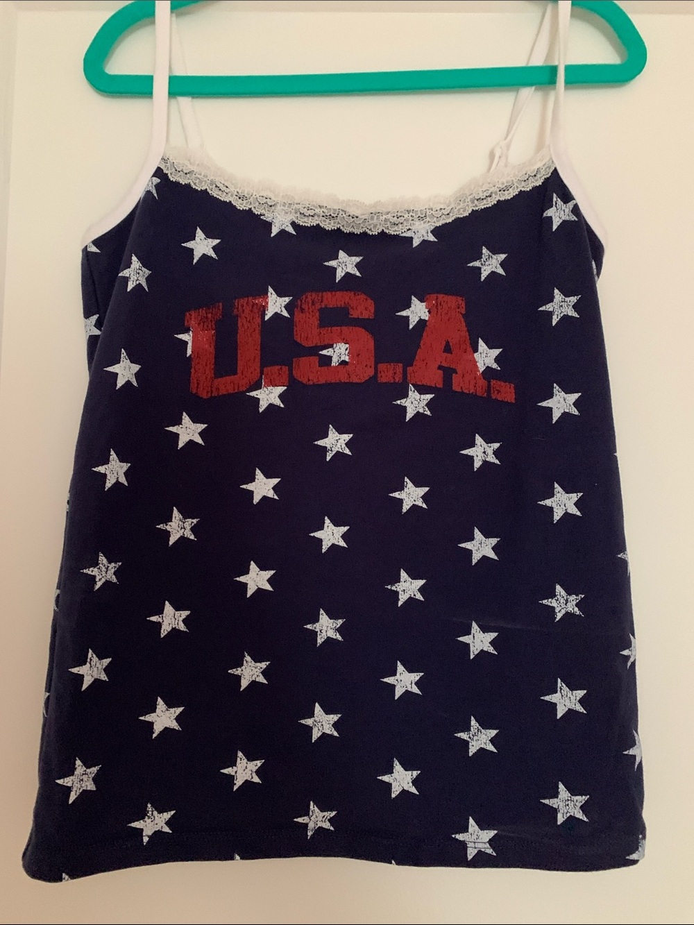 Navy Star Print Cami with USA Print